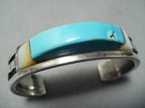 Authentic Vintage Native American Navajo Pete Sierra Turquoise Sterling Silver Bracelet-Nativo Arts