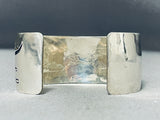 Freddy Douglas Vintage Native American Navajo Hand Tooled Sterling Silver Bracelet-Nativo Arts