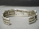 Amazing Vintage Native American Navajo Chunky Turquoise Sterling Silver Bracelet Cuff Old-Nativo Arts