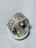 Herm Vandever Native American Navajo #8 Turquoise Mine Sterling Silver Ring-Nativo Arts