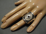 Very Rare Heavy And Large Men's Dan Jackson Sterling Silver Native American Navajo Ring-Nativo Arts