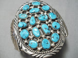 Marvelous Vintage Native American Navajo Turquoise Sterling Silver Bracelet-Nativo Arts