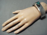 Unique Contemporist Vintage Native American Navajo Turquoise Sterling Silver Bracelet-Nativo Arts