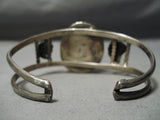 Exquisite Vintage Native American Zuni Mother Of Pearl Sterling Silver Bracelet Old Bird-Nativo Arts