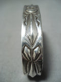 Native American Very Important Ray Adakai Sterling Silver Repoussed Bracelet-Nativo Arts