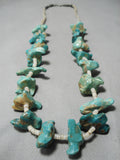 One Of The Best Vintage Native American Navajo Royston Turquoise Sterling Silver Fetish Necklace-Nativo Arts