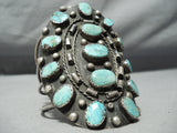 One Of Biggest Crazy Vintage Native American Navajo Royston Turquoise Sterling Silver Bracelet-Nativo Arts
