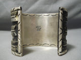 So Heavy Huge Native American Navajo Buffalo Sterling Silver Bracelet-Nativo Arts