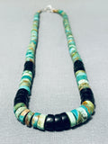 Native American Rare Vintage Santo Domingo Royston Turquoise Jet Necklace-Nativo Arts