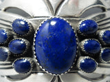 One Of The Best Vintage Native American Navajo Midnight Lapis Sterling Silver Bracelet-Nativo Arts
