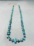 Native American Impressive Vintage Santo Domingo Kingman Turquoise Necklace-Nativo Arts