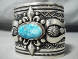 Best Authentic Native American Navajo Albert Jake Turquoise Sterling Silver Bracelet-Nativo Arts