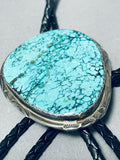 Substantial Vintage Native American Navajo Spiderweb Turquoise Sterling Silver Huge Bolo-Nativo Arts