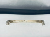 Elegant Vintage Native American Zuni Coral Sterling Silver Bracelet-Nativo Arts