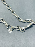 Important Ray Adakai Vintage Native American Navajo Sterling Silver Ring Necklace-Nativo Arts
