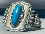 Twist Coil Vintage Native American Navajo Turquoise Sterling Silver Bracelet Cuff-Nativo Arts