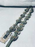 Authentic Handmade Vintage Native American Navajo Turquoise Sterling Silver Concho Belt Old-Nativo Arts