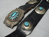 Important Vintage Native American Navajo Ricky Martinez Sterling Silver Turquoise Concho Belt-Nativo Arts
