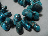 Chunky And Large Spiderweb Turquoise Vintage Native American Navajo Necklace Old-Nativo Arts
