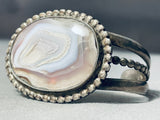 One Of The Best Vintage Native American Navajo Pink Shell Sterling Silver Bracelet-Nativo Arts