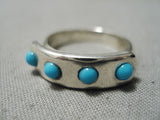 Native American Important Vintage Ben Nighthorse Campbell Sterling Silver Turquoise Ring-Nativo Arts