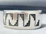 Fantastic Vintage Native American Hopi Sterling Silver Bracelet Signed-Nativo Arts