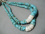 Superior Vintage Navajo 40 Royston Turquoise Native American Necklace-Nativo Arts