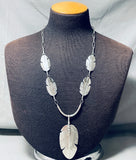 Noteworthy Ben Begaye (d) Native American Navajo Sterling Silver Feather Necklace-Nativo Arts