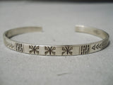 Important Native American Navajo Natasha Peshlakai Sterling Silver Dragonfly Bracelet-Nativo Arts