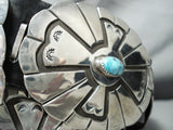 519 Gram Cross Vintage Native American Navajo Signed Turquoise Sterling Silver Concho Belt-Nativo Arts