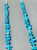 Longer Vintage Native American Navajo Kingman Turquoise White Shell Heishi Necklace-Nativo Arts