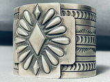 137 Grams Concho Shield Native American Navajo Sterling Silver Repoussed Bracelet-Nativo Arts