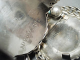 Native American Important Vintage Ben Nighthorse Campbell Turquoise Sterling Silver Bracelet Set-Nativo Arts