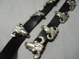 Heavy!! Cow Skull Sterling Silver Incredibly Detailed Concho Belt-Nativo Arts