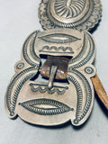 Important 1800's/1900's 1st Phase Vintage Native American Navajo Coin Silver Concho Belt-Nativo Arts
