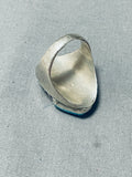 Magnificent Vintage Native American Zuni Blue Gem Turquoise Sterling Silver Ring-Nativo Arts