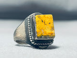 Exceptional Vintage Native American Navajo Honey Bee Jasper Sterling Silver Ring-Nativo Arts