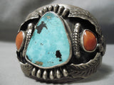 Important Carl Allen Begay Vintage Native American Navajo Turquoise Sterling Silver Bracelet-Nativo Arts