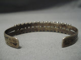 One Of The Best Vintage Native American Zuni Snke Eyes Turquoise Sterling Silver Bracelet Old-Nativo Arts