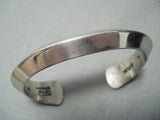 Authentic Vintage Native American Navajo Orville Tsinnie Heavy Sterling Silver Bracelet-Nativo Arts