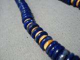Quality Santo Domingo Lapis Shell Sterling Silver Native American Necklace-Nativo Arts