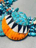One Of The Most Unique Ever Vintage Santo Domingo Turquoise Necklace-Nativo Arts
