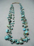 Spectacular Navajo Native American Turquoise 4 Strand Necklace-Nativo Arts