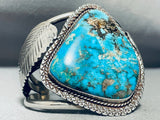 Museum Quality Vintage Native American Navajo Morenci Turquoise Sterling Silver Bracelet-Nativo Arts