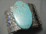 Vivid Spiderweb Turquoise Navajo Sterling Silver Native American Bracelet-Nativo Arts