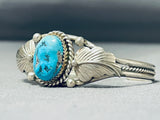 Fabulous Vintage Native American Navajo Kingman Turquoise Sterling Silver Bracelet-Nativo Arts