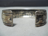 Native American One Of The Most Unique Gold Bear Thomas Singer Sterling Silver Bracelet-Nativo Arts
