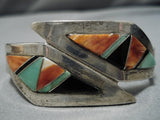 Raymond Delgarito Vintage Native American Navajo Royston Turquoise Sterling Silver Bracelet-Nativo Arts