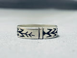 Marvelous Cliff Mowa Vintage Native American Hopi Sterling Silver Ring Signed-Nativo Arts