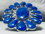 Most Incredible Native American Navajo Lapis Sterling Silver Bracelet-Nativo Arts